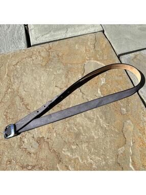 Vintage Y2K Grey Nubuck Leather Belt Made in Italy